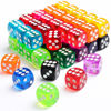 Picture of 50 Pieces Colored Dice, 6 Sided Dice for Board Games, 14mm Bulk Dice for Math Learning, Dice for Classroom