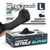 Picture of Beastek Black Nitrile Exam Gloves, 4 mil Powder-Free Latex-Free Non-Sterile Food Safe Disposable Medical Glove, 100 Pcs (Large)