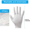Picture of 5Pairs (10Pcs) Moisturizing Gloves Overnight for Men and Women, Washable SPA White Cotton Gloves for Dry Hands Eczema Work Inspection Service Performance