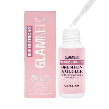 Picture of Glamnetic Super Strong Brush On Nail Glue | Brush Tip Applicator, Mess Free, Travel Friendly, Vegan | Durable & Long-Lasting | .24 fl. oz.