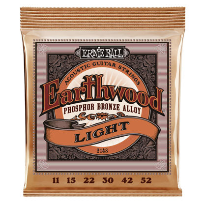 Picture of Ernie Ball Earthwood Light Phosphor Bronze Acoustic Guitar Strings, 11-52 Gauge (P02148)