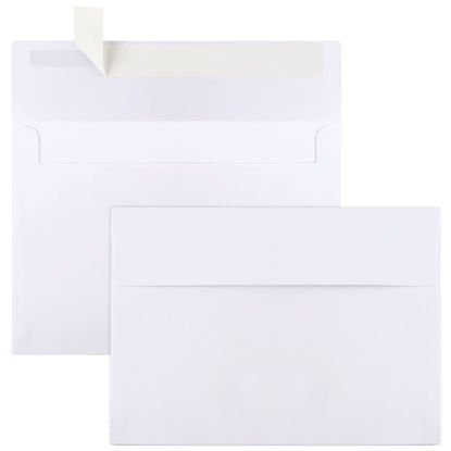 Picture of Joyberg 50 Packs 5x7 Envelopes, White A7 Envelopes for Invitations, Printable, Self Seal for Weddings, Invitations, Photos, Postcards, Greeting Cards, Mailing