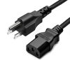 Picture of 3 Prong AC Power Cord 10ft Long Standard | 125V | for Computer, Monitor, TV, Printer, Power Supply PSU Electric Cable Replacement Power Cord