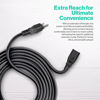 Picture of 3 Prong AC Power Cord 10ft Long Standard | 125V | for Computer, Monitor, TV, Printer, Power Supply PSU Electric Cable Replacement Power Cord