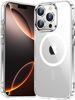 Picture of Temdan for iPhone 16 Pro Max Case Clear, [Compatible with Magsafe][Anti-Yellowing][Military-Grade Protection] Shockproof Slim Magnetic Phone Sleeve Case for iPhone 16 Pro Max, Transparent