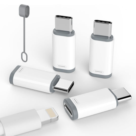 Picture of 4 Pack Lightning to USB C Adapter for iPhone 15/16 Pro/16 Pro Max/Plus,Samsung S24,iPad Air,Nintendo Switch,Fast Charging&Data Transfer,Type C Charger Connector Cable,for iPhone 16/15 Charger