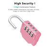 Picture of ZHEGE Combination Lock, 4 Digit Combination Padlock Outdoor, School Lock, Gym Lock (Pink)