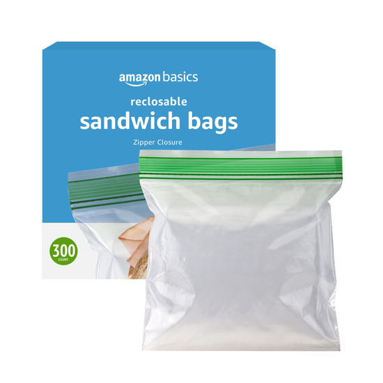 Picture of Amazon Basics Sandwich Storage Bags, 300 Count (Previously Solimo)