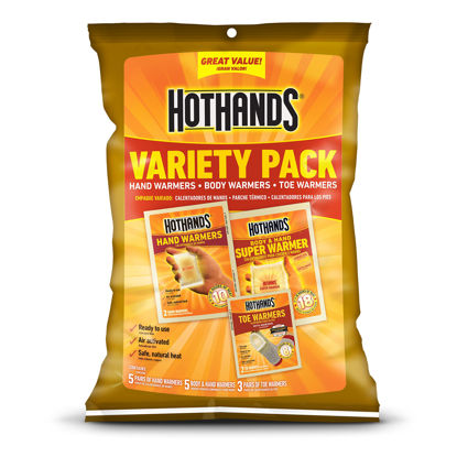 Picture of HotHands Toe, Hand, & Body Warmer Variety Pack - Long Lasting Safe Natural Odorless Air Activated Warmers,Beige