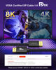 Picture of IVANKY 8K DisplayPort Cable 1.4, VESA Certified 8K DP Cable 6.6ft (8K@60Hz, 4K@144Hz, 2K@240Hz)HBR3 Support 32.4Gbps, HDR, FreeSync G-Sync, Braided Display Port Cable for Gaming Monitor, Graphics, PC