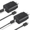 Picture of Type C Charger, 2-Pack 25W Type C Super Fast Charging Block with 6ft USB C Charger Cable Compatible with Galaxy S23 Ultra/S23+/S22/S21/S20/Phone 16/16 Plus/16 Pro Max/15/15 Pro Max/15 Plus-Black