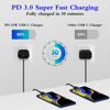 Picture of Type C Charger, 2-Pack 25W Type C Super Fast Charging Block with 6ft USB C Charger Cable Compatible with Galaxy S23 Ultra/S23+/S22/S21/S20/Phone 16/16 Plus/16 Pro Max/15/15 Pro Max/15 Plus-Black