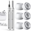 Picture of Pohgelan Compatible with AirPods Pro 2nd/1st Generation Replacement Ear Tips,with Noise Reduction Hole & Built-in dust Guard Screen,for USB-C Charging Case with Cleaner kit -3 Sizes (S/M/L)-Whiite