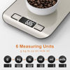 Picture of CROWNFUL Food Scale, 11 lb Digital Kitchen Scales with Built-in Coin Battery, Weight Ounces and Grams for Cooking and Baking, 6 Units with Tare Function, LCD Display, 304 Stainless Steel