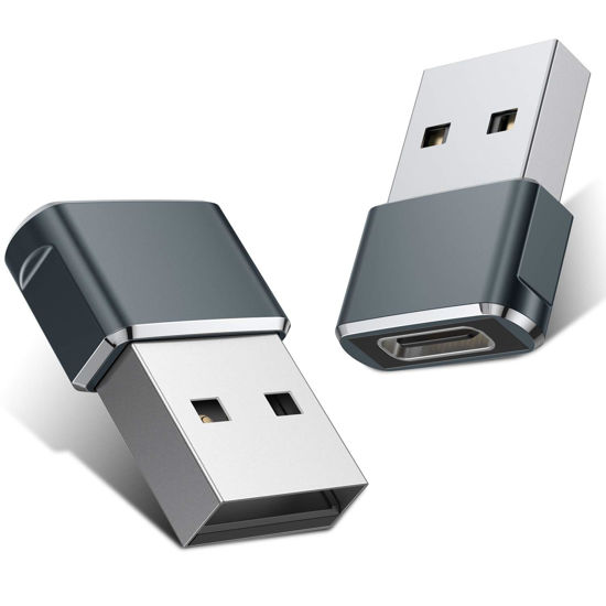 Picture of Basesailor USB to USB C Adapter for iPhone 16 Charger 2Pack,USBC Female to A Male OTG Type C Converter for Apple Watch Ultra iWatch 7 8 9 10,iPhone 15 14 13 Plus Pro Max,AirPods,iPad,Car,Samsung S24