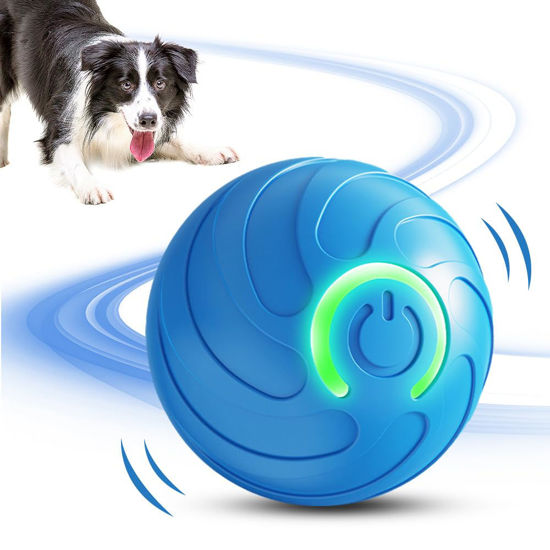 Picture of hoehew Vibrating Dog Ball, Moving Dog Ball, Shaky Ball Toy for Dogs, Interactive Bouncing Ball for Dog, Automatic Moving Dog Toy Ball, Shaking Dog Ball for Small Medium Large Dogs (Blue)