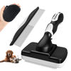 Picture of 3PCS Dog Brush, Slicker Brush for Dogs, Dog Brush for Shedding, Dog Comb, Dog Bath Brush, Dog Grooming Kit Suitable for Hair Removal and Bathing of Dogs & Cats (White Black)