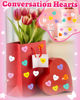 Picture of Oomloid 500 PCS Valentines Day Heart Stickers for Kids, Happy Valentines Day Love Stickers Conversation Hearts for Valentines Day Accessories Cards Valentines Candy Envelopes Gifts Classroom