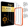 Picture of Ailun 3 Pack Screen Protector for iPhone 16 Pro Max [6.9 inch] + 3 Pack Camera Lens Protector with Installation Frame,Sensor Protection,Dynamic Island Compatible,Case Friendly Tempered Glass Film