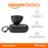 Picture of Amazon Basics Dog Poop Leak Proof Bags with Dispenser and Leash Clip, Unscented, 300 Count, 20 Pack of 15, Black, 13 x 9 Inch