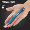 Picture of WORKPRO LED Pen Light, Aluminum Pen Flashlights, Pocket Flashlight with Clip for Inspection, Emergency, Everyday, 2AAA Batteries Included, Blue (4-Pack)
