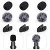 Picture of Mini Wireless Furry Windscreen & Foam Cover Set for Lavalier Microphone, Foam Mic Cover with Clips to Reduce Wind Noise, Washable and Windproof Lapel Mic Windscreen Muff (9 Pack)