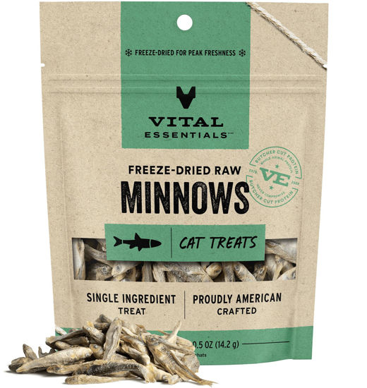 Picture of Vital Essentials Freeze Dried Raw Cat Treats, Minnows Treats, 0.5 oz