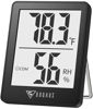 Picture of DOQAUS Digital Hygrometer Indoor Thermometer Humidity Meter Room Thermometer with 5s Fast Refresh Accurate Temperature Humidity Monitor for Home, Bedroom, Baby Room, Office, Greenhouse, Cellar (Black)