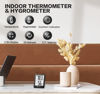 Picture of DOQAUS Digital Hygrometer Indoor Thermometer Humidity Meter Room Thermometer with 5s Fast Refresh Accurate Temperature Humidity Monitor for Home, Bedroom, Baby Room, Office, Greenhouse, Cellar (Black)