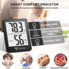 Picture of DOQAUS Digital Hygrometer Indoor Thermometer Humidity Meter Room Thermometer with 5s Fast Refresh Accurate Temperature Humidity Monitor for Home, Bedroom, Baby Room, Office, Greenhouse, Cellar (Black)