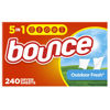 Picture of Bounce Dryer Sheets, Outdoor Fresh, 240 Count, Laundry Fabric Softener Sheets with Static Control and Wrinkle Fighters, Bounce Dryer Sheets, Fabric Softener Sheets