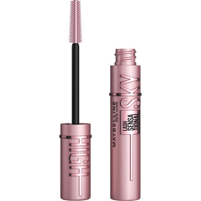 Picture of Maybelline Lash Sensational Sky High Washable Mascara Makeup, Volumizing, Lengthening, Defining, Curling, Multiplying, Buildable Formula, Blackest Black, 1 Count
