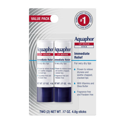 Picture of Aquaphor Lip Repair Stick, Lip Protectant, Moisturizing Lip Balm Multipack, 0.17 Oz, 2 Pack