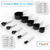 Picture of TILUCK Measuring Cups & Spoons Set, Stackable Cups and Spoons, Nesting Measure Cups with Stainless Steel Handle, Kitchen Gadgets for Cooking & Baking (Black)