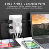 Picture of Lvetek 5 Outlet Extender Multi Plug Wall Outlets with 4 USB Charging Ports (1 USB C Outlet), 3 Sided 1680J Surge Protector Power Strip USB Wall Charger for Home, Office, Travel, ETL Listed, White
