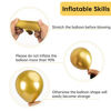 Picture of RUBFAC 129pcs Metallic Gold Balloons Latex Balloons Different Sizes 18 12 10 5 Inch Party Balloon Kit for Birthday Party Graduation Wedding Holiday Balloon Decoration