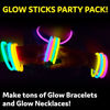 Picture of PartySticks 100 Ultra Bright Glow Sticks Bracelets and Necklaces - Premium Glow in the Dark Party Supplies and Decorations - Bulk 8" Glowsticks Party Favors Pack