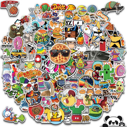Picture of 300pcs VSCO Stickers for Water Bottle, Cool Laptop Stickers for Kids Teens, Trendy Graffiti Cute Vinyl Aesthetic Waterproof Stickers Pack for Skateboard Luggage, Colorful Funny Stickers