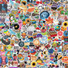 Picture of 300pcs VSCO Stickers for Water Bottle, Cool Laptop Stickers for Kids Teens, Trendy Graffiti Cute Vinyl Aesthetic Waterproof Stickers Pack for Skateboard Luggage, Colorful Funny Stickers