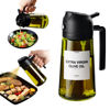 Picture of TrendPlain - Original 16oz/470ml Olive Oil Dispenser Bottle for Kitchen Gadgets and Air Fryer Accessories - Olive Oil Sprayer for Cooking w/Stickers (Light Blockage) - Black