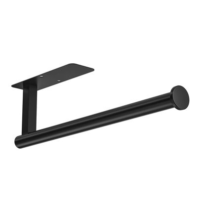 Picture of ASTOFLI Paper Towel Holder Under Cabinet No Drilling, Self Adhesive Paper Towel Holder Wall Mount for Kitchen,RV, Matte Black Paper Towel Holder 304 Stainless Steel, Under Cabinet Paper Towel Holder