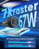 Picture of 67W 3-Port Super Fast Type C Car Charger USB C for Samsung Galaxy S24 S23 S22 S21 Ultra A54 A53 A15 A14, iPhone 16/15 Pro Max, Android, PD/QC Car Adapter Accessories for Men Women + 3FT USB-C Cable