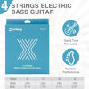 Picture of Bass Guitar Strings 4 Strings Guitar Accessories Bass Instrument Accessories Bass Strings Guitar Replacement Set Nickel Alloy Wound Plated Steel with Coating 1Pack (4-String,45-105)