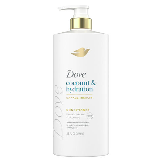 Picture of Dove Conditioner Coconut & Hydration for Dry Hair with Bio-Protein Care Technology and Coconut Oil 28 Fl Oz