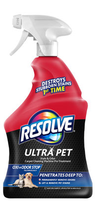 Picture of Resolve Ultra Pet Odor and Stain Remover Spray - Carpet Cleaner for Cat and Dog Urine and Poop, 32oz
