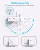 Picture of Surge Protector Outlet Extender - with Rotating Plug, 6 AC Multi Plug Outlet with 3 USB Ports (1 USB C), 1800J Wall Charger, 3-Sided Power Strip with Spaced Outlet Splitter for Home, Office, Travel