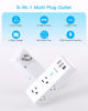 Picture of Surge Protector Outlet Extender - with Rotating Plug, 6 AC Multi Plug Outlet with 3 USB Ports (1 USB C), 1800J Wall Charger, 3-Sided Power Strip with Spaced Outlet Splitter for Home, Office, Travel