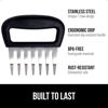 Picture of Gorilla Grip Powerful Stainless Steel Meat Shredder Claws, Shred Rotisserie Chicken, Pulled Pork, Carve Ham Faster, Oversized 7 Claw Design Food Shredding Fork, Kitchen Smoker BBQ Tool, Black