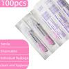 Picture of 100 Pack 18Ga 1 Inch Sterile Disposable Injection Needle with Cap for Scientific and Industrial Dispensing Needl Accessories