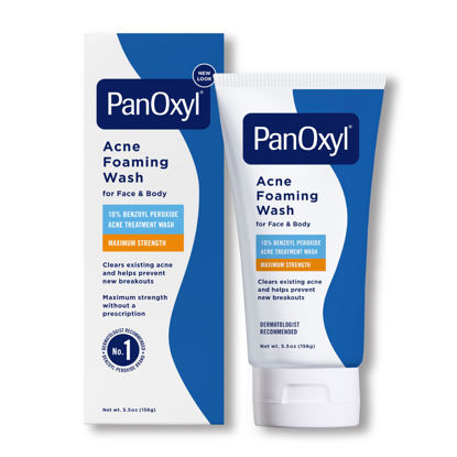 Picture of PanOxyl Acne Foaming Wash Benzoyl Peroxide 10% Maximum Strength Antimicrobial, 5.5 Oz